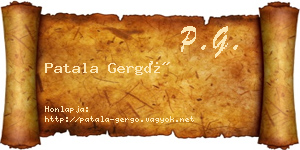 Patala Gergő névjegykártya